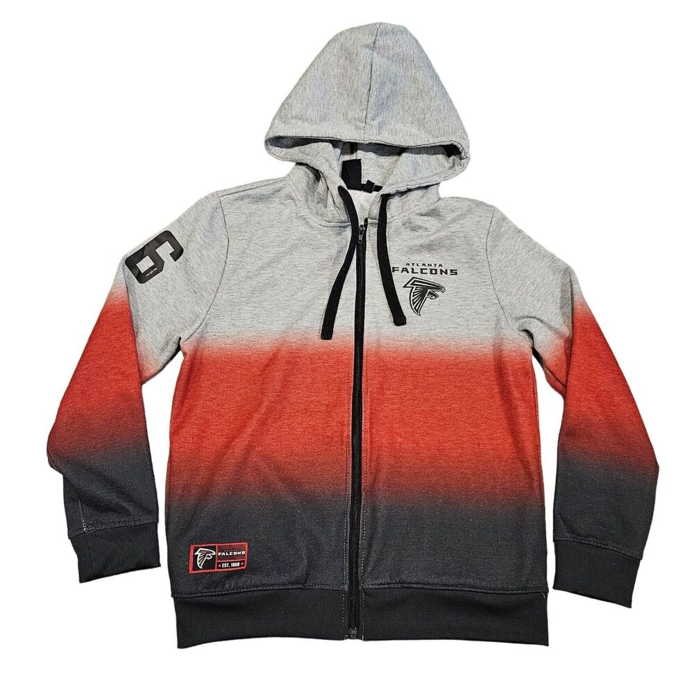 Atlanta Falcons NFL Team Apparel Youth Kids Size Large Full Front Zip Pockets